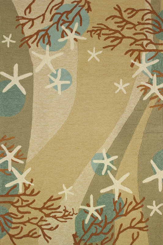 Tan Coral Themed Rug The Hawaiian Home